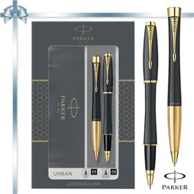 Parker Urban Σετ Στυλό με Πένα Matte Black Matte Black GT Parker Urban Σετ Στυλό με Πένα Matte Black Matte Black GT