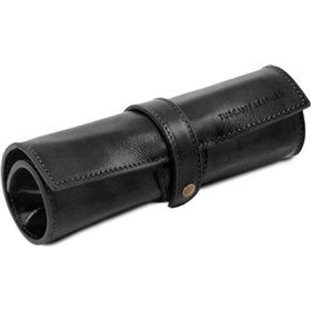 Tuscany Leather TL141620 Δερμάτινη Θήκη για 8 Στυλό σε Μαύρο χρώμα