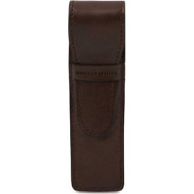 Tuscany Leather TL141274 Δερμάτινη Θήκη για 1 Στυλό σε Καφέ χρώμα