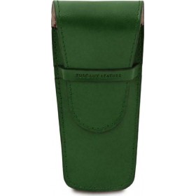 Tuscany Leather TL142130 Δερμάτινη Θήκη για 2 Στυλό σε Πράσινο χρώμα