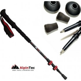 AlpinPro Pindos Τηλεσκοπικά Μπατόν Ορειβασίας από Ανθρακόνημα 2τμχ ΜαύραΚωδικός: C81BL 