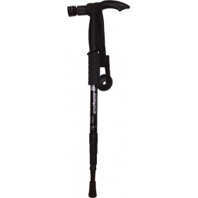 138339 Τηλεσκοπικό Μπατόν Ορειβασίας Αλουμινίου 1τμχ Μαύρο