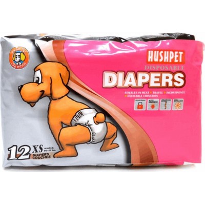 Hushpet Diapers Πάνα Βρακάκι Σκύλου XS 25-33εκ. 12τμχ
