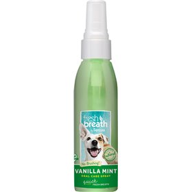 Tropiclean Fresh Breath Oral Care Spray Vanilla & Mint 118ml Tropiclean Fresh Breath Oral Care Spray Vanilla & Mint 118ml