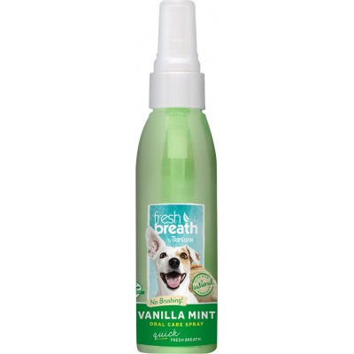 Tropiclean Fresh Breath Oral Care Spray Vanilla &amp Mint 118ml