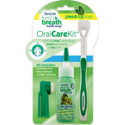 Tropiclean Fresh Breath Oral Care Kit Για Μεσαίες &amp Μεγαλόσωμες Φυλές