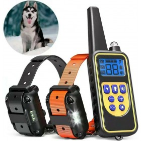 Ηλεκτρικό Κολάρο Εκπαίδευσης Σκύλου Διπλό Σετ με Εμβέλεια 800m