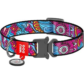 WauDog Summer Κολάρο Σκύλου με Smart ID &amp Μεταλλικό Κούμπωμα 25mm x 31 - 49cm