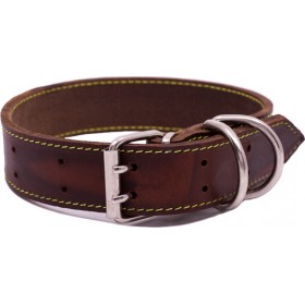 Δερμάτινο Περιλαίμιο από Λαδοβακέττα με Φωσφορική Ραφή Καφέ 68cm x 4.0cm x 0.6cm Δερμάτινο Περιλαίμιο από Λαδοβακέττα με Φωσφορική Ραφή Καφέ 68cm x 4.0cm x 0.6cm