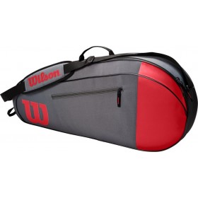 Wilson Team 3-Pack Τσάντα Ώμου / Χειρός Τένις 3 Ρακετών ΓκριΚωδικός: WR8011502 
