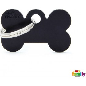 My Family Basic Ταυτότητα Σκύλου Κόκκαλο 3x2cm σε Μαύρο χρώμα