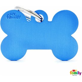 My Family Basic Ταυτότητα Σκύλου Κόκκαλο 4x2cm σε Μπλε χρώμα