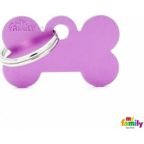 My Family Basic Ταυτότητα Σκύλου Κόκκαλο 3x2cm σε Μωβ χρώμα