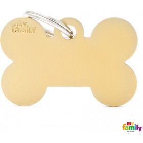 My Family Basic Ταυτότητα Σκύλου Κόκκαλο Large σε Χρυσό χρώμα