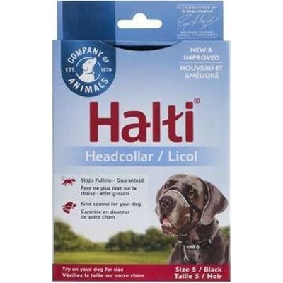 Halti Λουρί/Οδηγός Σκύλου Εκπαίδευσης Headcollar Νο5 Μαύρο