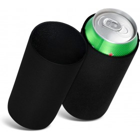 KW Can Cooler - Ισοθερμική Θήκη για Κουτάκια Μπύρας / Αναψυκτικά - 500ml - Black - 2 Τεμάχια (55734.03)