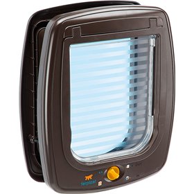 Ferplast Swing 9 Πόρτα Σκύλου &amp Γάτας Πλαστικό Καφέ 26.5x16.2x31.5εκ.