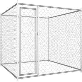 vidaXL Μεταλλικό Πάρκο Σκύλου Εξωτερικού Χώρου 193x193x185εκ.