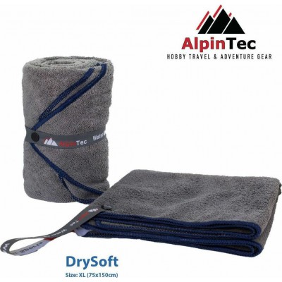 AlpinPro Drysoft Πετσέτα Σώματος Microfiber σε Γκρι χρώμα 150x75cm