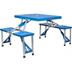 Malatec Πτυσσόμενο Βαλιτσάκι Τραπέζι Πικ Νικ με Πλαίσιο Αλουμινίου και 4 ΘέσειςΚωδικός: 7894 