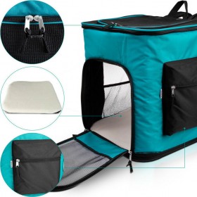 Navaris Σακίδιο Πλάτης για Μεταφορά Κατοικίδιου με Αναπνεύσιμο Δίχτυ &amp Φουσκωτούς Ιμάντες Ώμου εώς 12kg 40x33x30cm