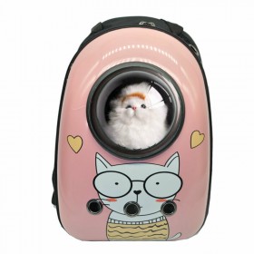 Σακίδιο Πλάτης Μεταφοράς Σκύλου &amp Γάτας Ροζ 32x42x29cm