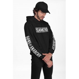 Sons of Anarchy 8151 Φούτερ με Κουκούλα σε Μαύρο χρώμα