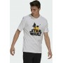 Adidas X Star Wars The Mandalorian Ανδρικό T-shirt Λευκό με Στάμπα