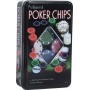 Supergifts Μεταλλικό Κουτί με 100 Μάρκες Πόκερ Τύπου Καζίνο 3.8/4gr &amp 2 Τράπουλες Golden Shell