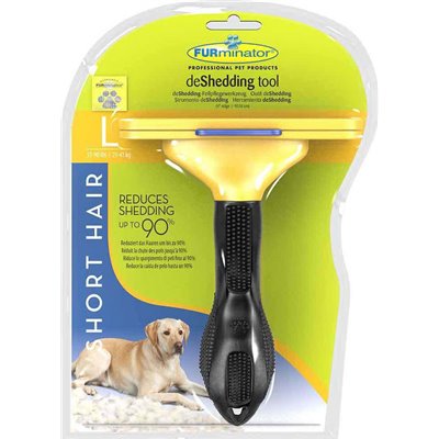 FURminator deShedding Tool Βούρτσα για Κοντότριχους Σκύλους Μεγάλου Μεγέθους Κίτρινη
