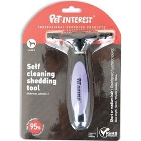 Pet Interest Self Cleaning Shedding Tool Medium