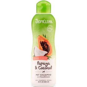 Tropiclean Papaya &amp Coconut Σαμπουάν Σκύλου με Μαλακτικό Luxury 2-in-1 355ml
