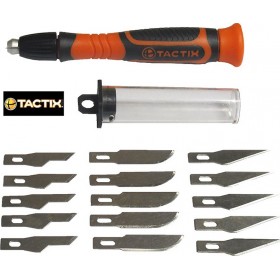 Tactix Σετ Κοπίδια με Αντιολισθητική Λαβή & 15 Λάμες Ξυλογλυπτικής 17τμχ Tactix Σετ Κοπίδια με Αντιολισθητική Λαβή & 15 Λάμες Ξυλογλυπτικής 17τμχ