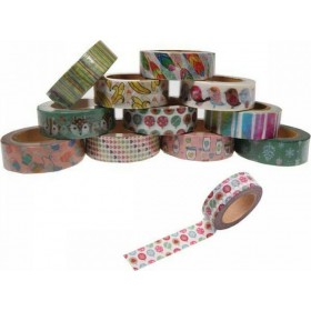 "Papercraft Αυτοκόλλητη Χάρτινη Ταινία Κοκτέιλ Σετ 4 τμχ 1 Papercraft Αυτοκόλλητη Χάρτινη Ταινία Κοκτέιλ Σετ 4 τμχ 1,5εκ. x 5μ.