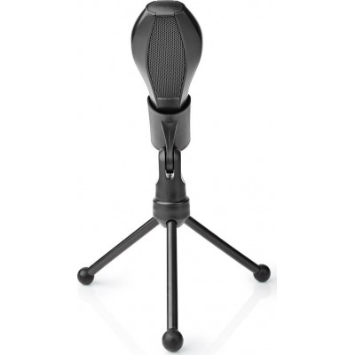 Nedis Wired Microphone Dual Condenser With Tripod USB Black με Σύνδεση USB