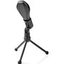 Nedis Wired Microphone Dual Condenser With Tripod USB Black με Σύνδεση USB