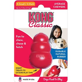 Kong Classic Παιχνίδι Σκύλου Μασητικό Από Καουτσούκ Extra Small (5.5εκ) Κόκκινο