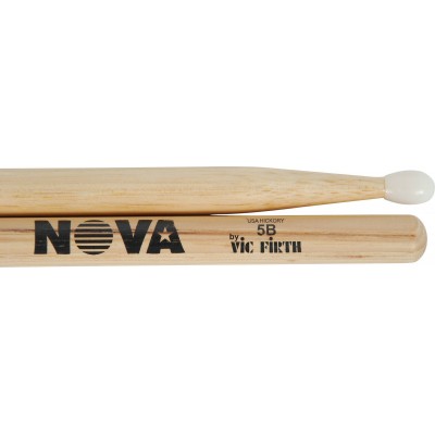 Vic Firth Hickory Μπαγκέτες Ντραμς Nova 5B με Σχήμα Μύτης OvalΚωδικός: N5BN 