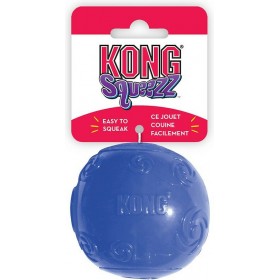 Kong Squeezz Παιχνίδι Σκύλου Μπάλα με Ήχο Blue Medium
