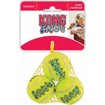 Kong Tennis Παιχνίδι Σκύλου Μπάλα Air Squeaker Λαστιχένιο/Τσόχα Small 3τμχ