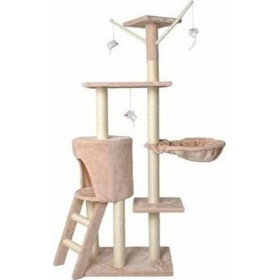 Malatec Δέντρο Γάτας Ονυχοδρόμιο 5 Επιπέδων με Σκάλα &amp Κρυψώνα Ροζ 49x35x139cm