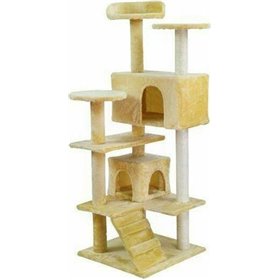 Δέντρο Ονυχοδρόμιο Γάτας με 9 Επίπεδα &amp 2 Κρυψώνες Μπεζ 49x49x133cm