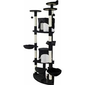 Δέντρο Ονυχοδρόμιο Γάτας με 8 Επίπεδα &amp 2 Κρυψώνες Μαύρο 58x58x200cm