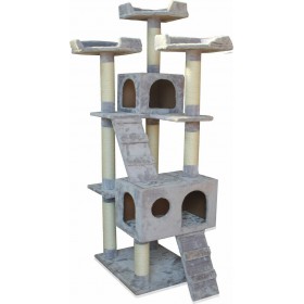Pet Interest Triple Tower Playground Ονυχοδρόμιο Grey 84x56x183cm