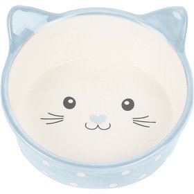 Happypet Ποτίστρα / Ταΐστρα Μπωλ Γάτας Polka Blue Sm 15cm/300ml