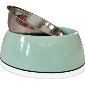 Pet Interest Deluxe Dual Ποτίστρα / Ταΐστρα Μπωλ Γάτας Πράσινο 200ml