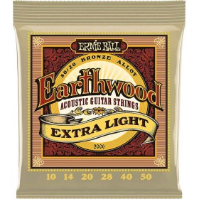 Ernie Ball Extra Light Earthwood 80/20 Bronze 10-50Κωδικός: P02006  Ernie Ball Extra Light Earthwood 80/20 Bronze 10-50Κωδικός: P02006