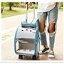 Glee Blue Trolley 33x27x42cm Τσάντα Πλάτης-Τρόλεϊ Μεταφοράς