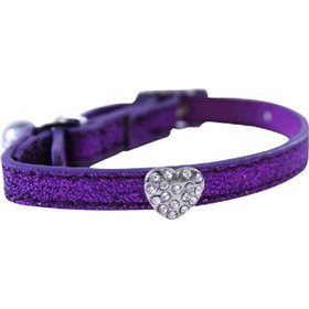 Happypet Finesse Κολάρο Γάτας Glitter Heart Purple 30x2cm