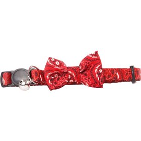 Pawise Περιλαίμιο Γάτας με Κουδουνάκι και Φιόγκο Κόκκινο 30εκ.